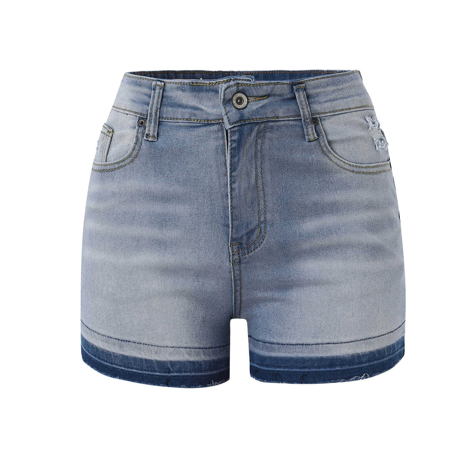 شورتات زائد حجم الصيف للسيدات في منتصف الصعود أزياء الشوارع ملابس الملابس شورتات الساق واسعة الساق جينز جينز p230530
