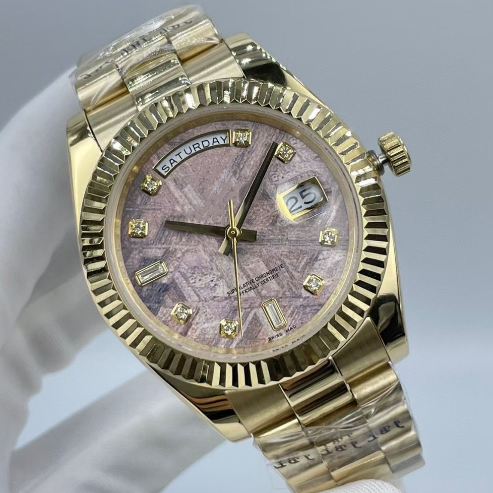 Luxe designer kijkt van hoge kwaliteit heren diamant horloge ijs uit Moissanite automatische dategevel mannen kijken ss montre