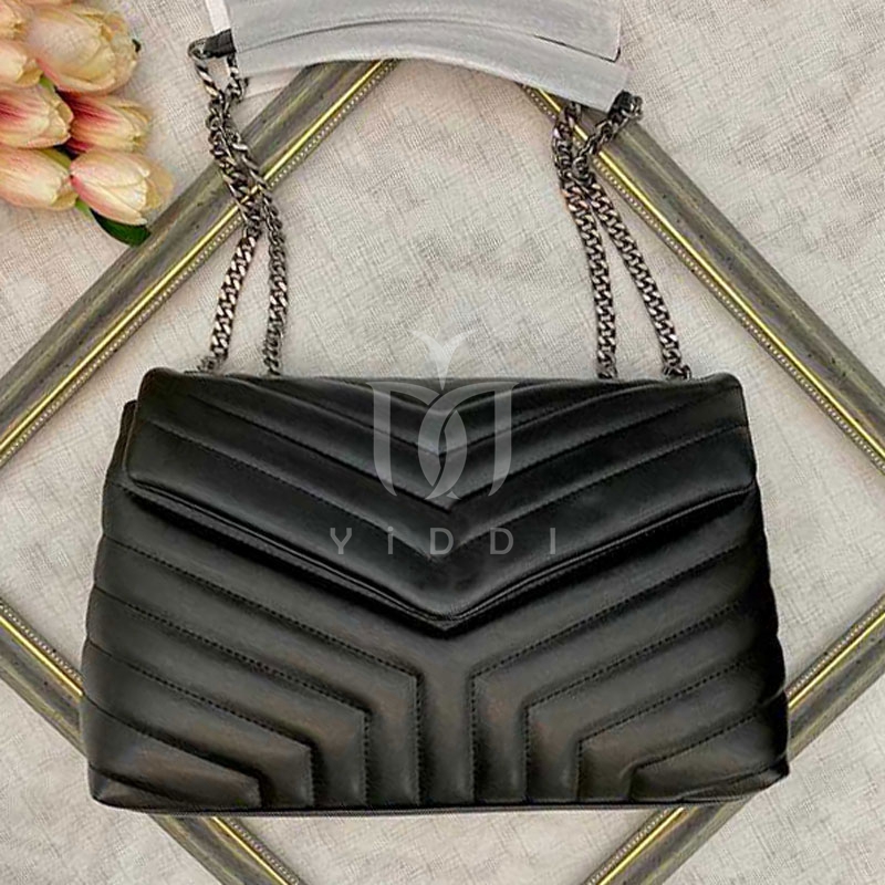 Ladies Crossbody Bag V Wzór torby na ramię designerka torebka łańcucha