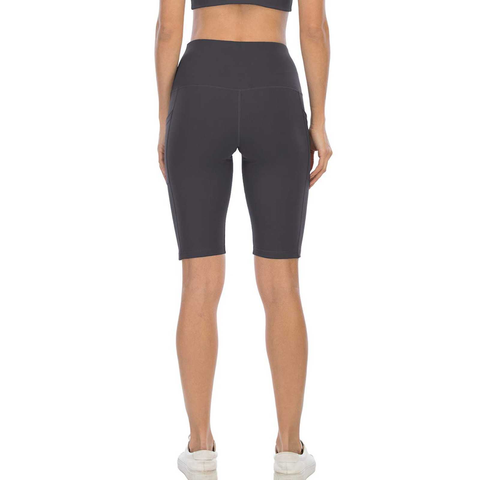 Shorts voor dames met zakken zomer dames fietsoefening spandex shorts hoge taille korte straatkleding p230530