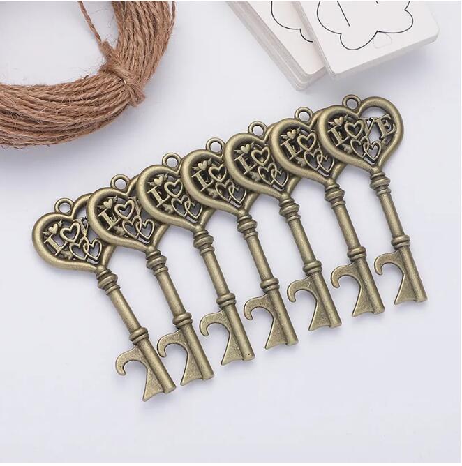 Gifts Favor Love Key Bottle Opener Pendant Creative Decoration Wedding Supplies Factory wholesale