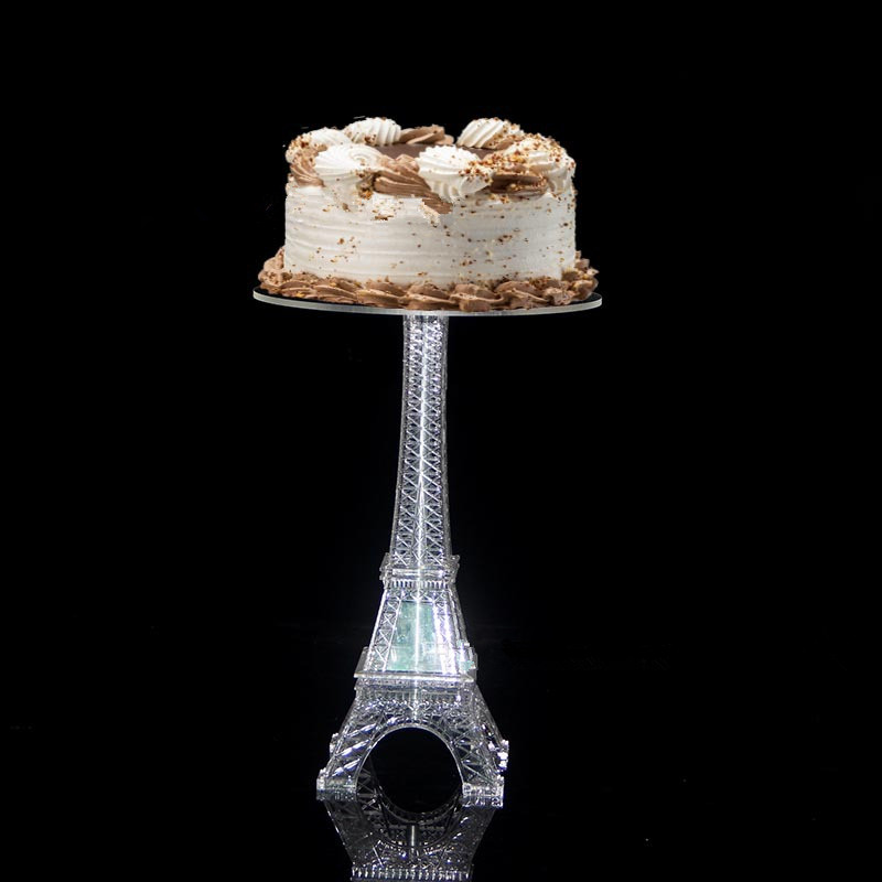ديكور الحفلات تصميم برج إيفل رف زهرة شفافة أكريليك كعكة الحلوى موقف لحفلات الزفاف مركزية مركزية DIY