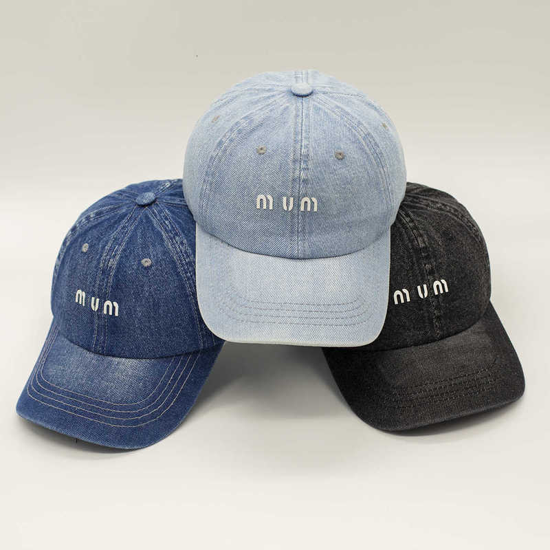 Дизайнерские шапки дизайнер джинсовой бейсболка для женщин открытые дамы письма мужчины осень повседневная уличная одежда папа шляпа Snapback Sun gorras capeau mknb