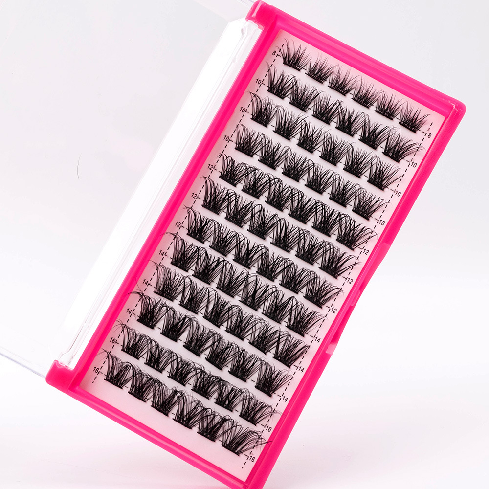 Lash Cluster blandar 8mm till 16 mm individuella fransar 108/72 kluster False Eyelash Individuella fransar DIY Cluster Eyelash Extensions At Home