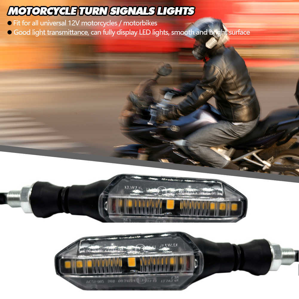 New 12 Led Motorcycle Turn Signal Lights Water Flowing Indicator Arrow Blinker Lamps Waterproof for Honda Yamaha Hayabusa Cafe Racer