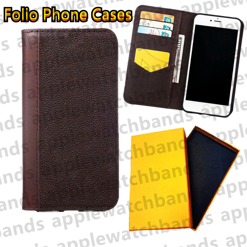 Case telefoniche di Designer Case di iPhone Apple iPhone 15 14 Pro Max 14 Plus 13 12 11 XR XS XSMAX Monogram Wallet Porta del portafoglio di lussuoso Copertina mobile in pelle di lusso