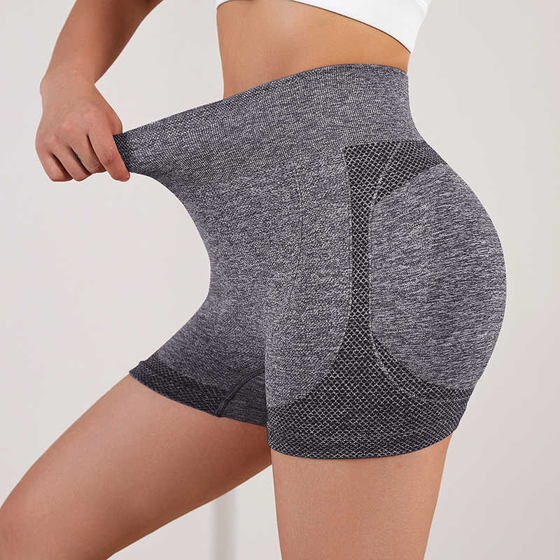 Pantalones cortos para mujer, para correr, ciclismo, trotar, fitness, push ups, ajustados, pantalones cortos deportivos de cintura alta para mujer P230530