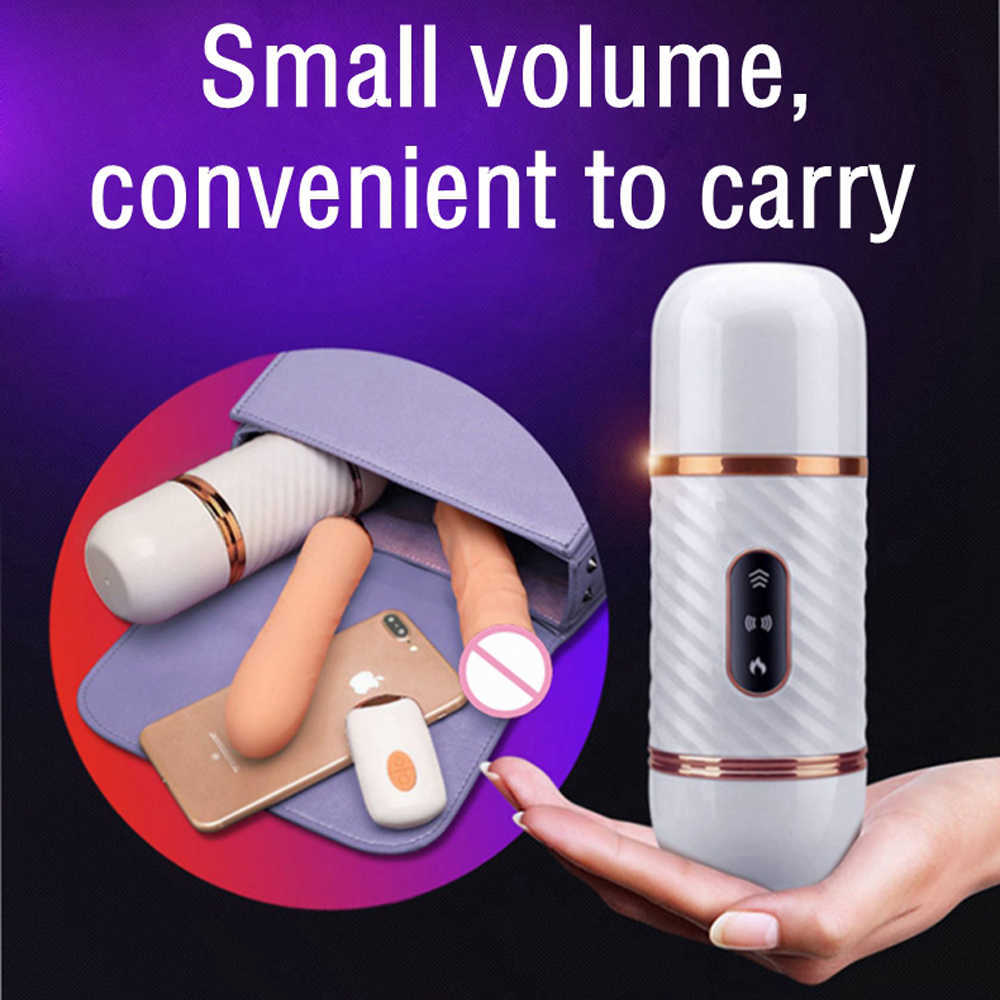Massagegerät Drahtlose Fernbedienung Maschine Dildo Vibrator Automatischer weiblicher Masturbator Saugnapf Telemetriepistole für Frauen