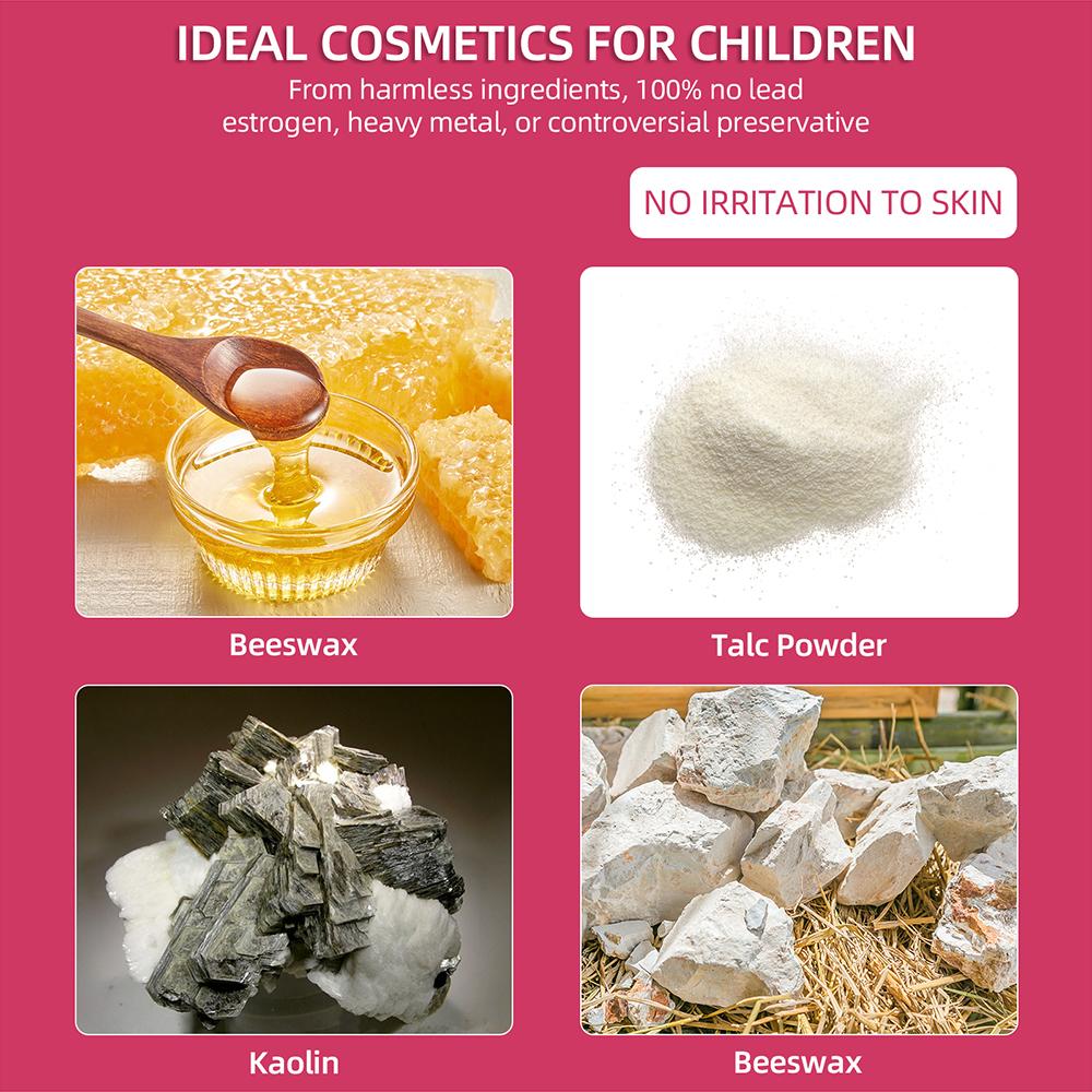 Ensembles de maquillage princesse pour enfants, ensemble de maquillage pour filles, sac cosmétique de sécurité, 56 pièces, non toxique, beauté, cheveux, visage, Salon de manucure, jouet, outils de maquillage