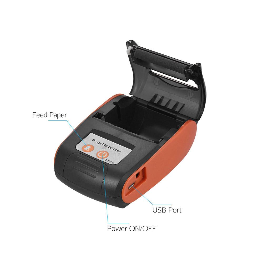 Impressoras de impressora térmica Bluetooth Bill Bill Wireless portátil Mini 58mm Impressora Android iOS PC Impressora de bilhetes de bolso