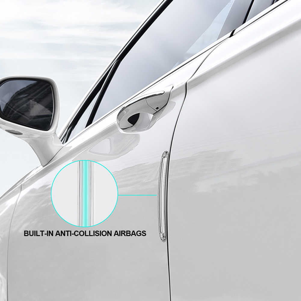 Nova borda da porta do carro transparente anti-risco tiras de proteção espelho retrovisor protetor anti-colisão adesivo pára-choques barra de placa de desgaste