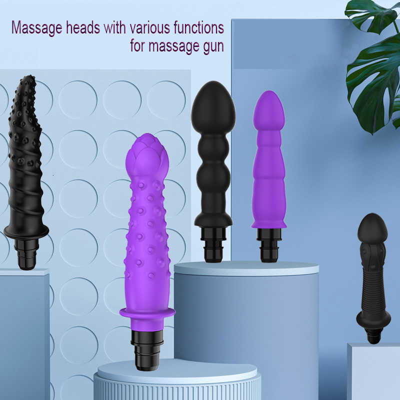 Massagepistolenköpfe Vibrationsdildo Penis Erwachsener Silikonvibrator für Faszien-Percussion-Vibratoren Weiblicher Mann