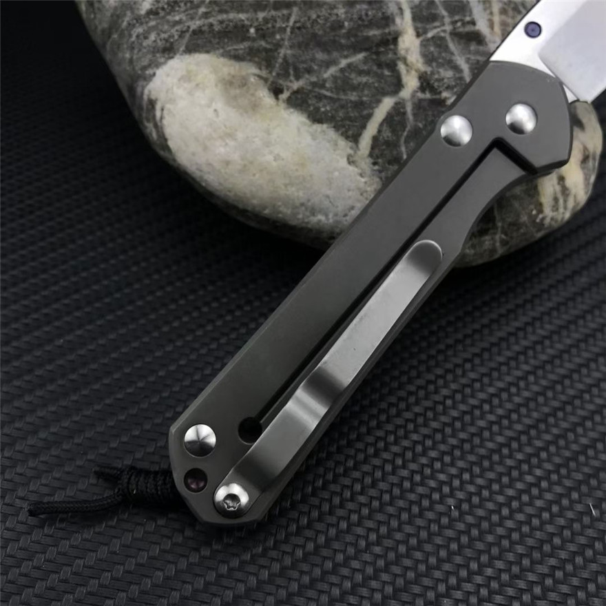 Hett försäljning! Chris Reeve Sebenza Small Knifes CR Folding Knives CNC Milling Titanium Mercerized Handle Pocket EDC BM40 Tool