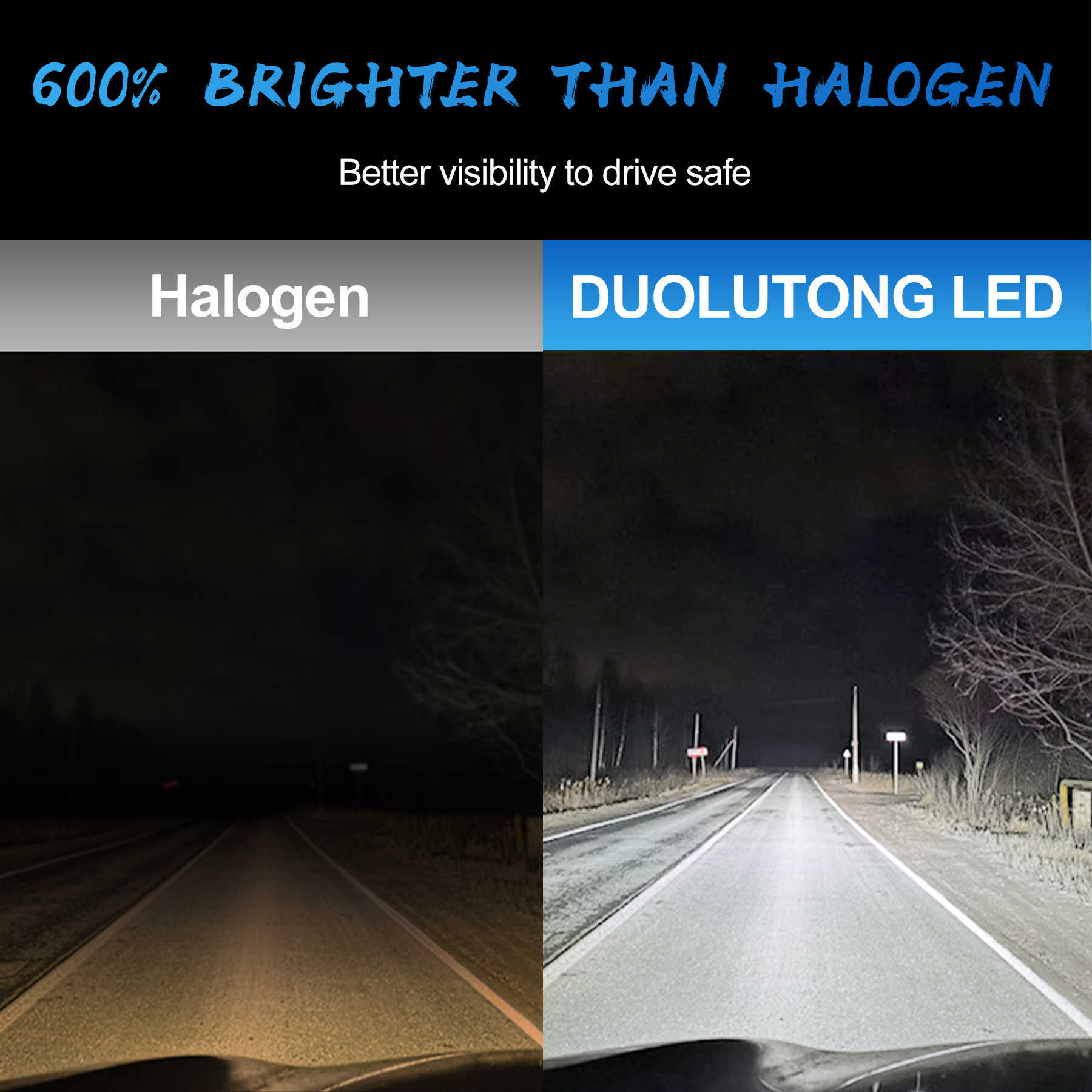 Nya V68 LED -strålkastare CanBus 6000K H4 H11 H8 H9 9005 9006 HB3 HB4 Extremt hög effekt 6000K 3570 CSP -chips 30000LM 100W K5C