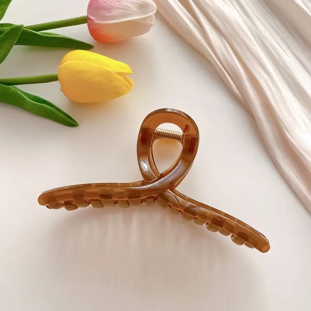 Clip artigli capelli in plastica cava con croce in gelatina trasparente di nuova moda coreana oversize da 13 cm accessori capelli ragazze da donna