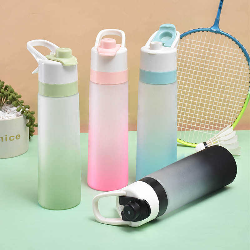 700ml girl's Outdoor sports fitness water cup Large capacity spray BPA free beverage travel bottle P230530