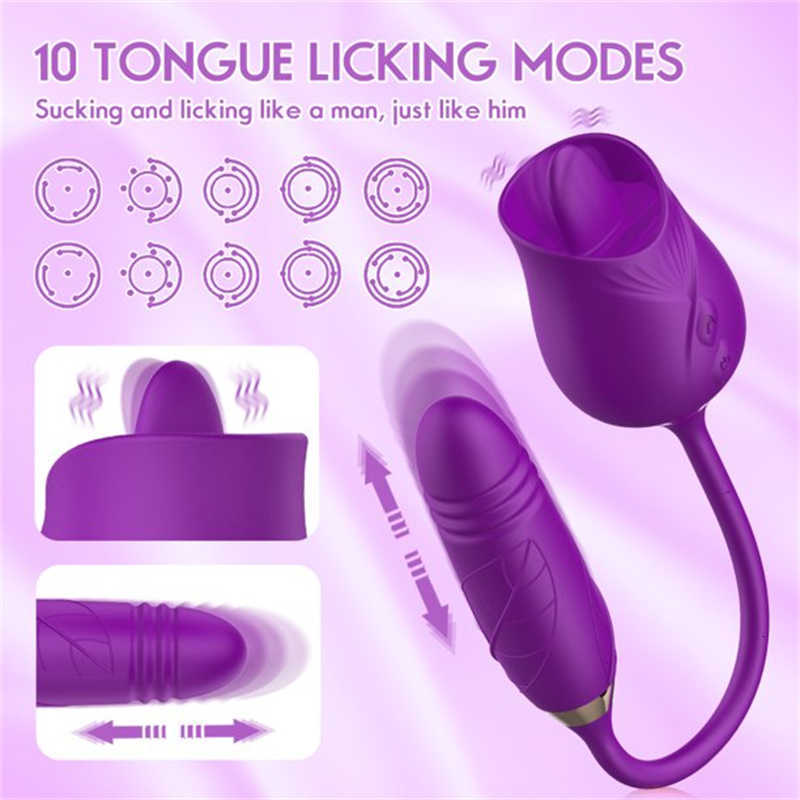 Vibromasseur pour lécher la langue du Clitoris, avec boule, œuf vibrant, gode pour point G, stimulateur de Clitoris, prise 2 en 1, Rechargeable pour adulte