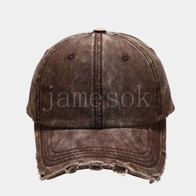 Vintage pamuklu yıkanmış sıkıntılı kot şapkalar özel beyzbol snapback şapka dimi düz spor ayarlanabilir baba şapka df109