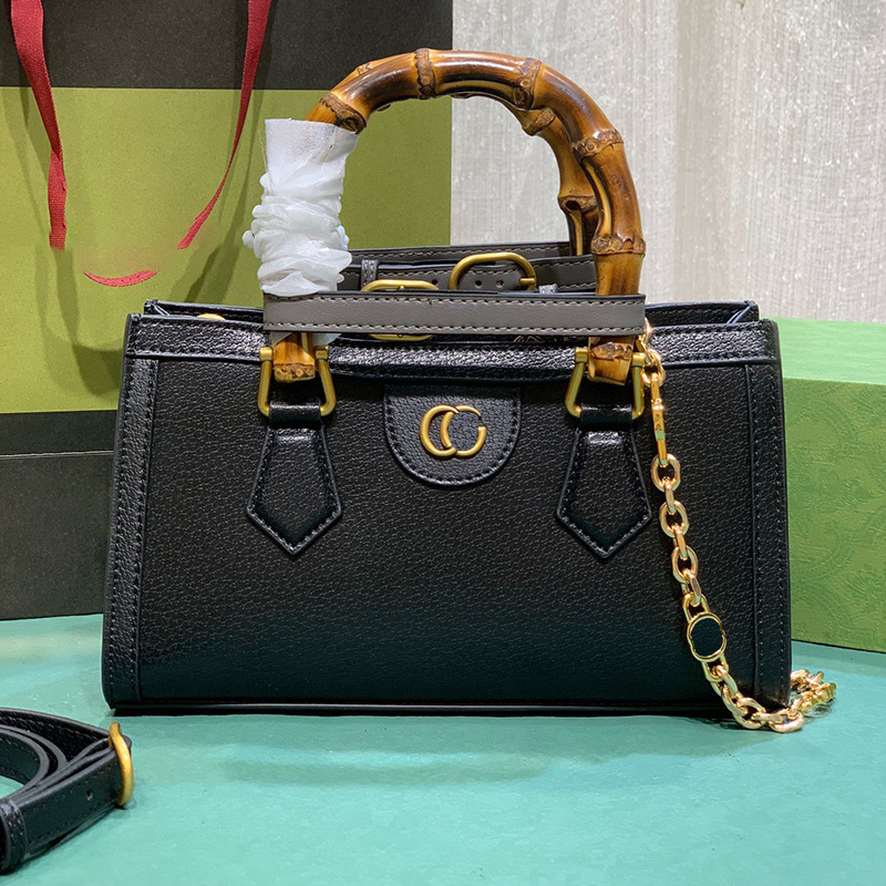 Le borse da tote borsetta di alta qualità Donne di moda borse classiche borse in bambù borse in pelle autentica borse a traversa di lusso borse da catena da catena marrone borse