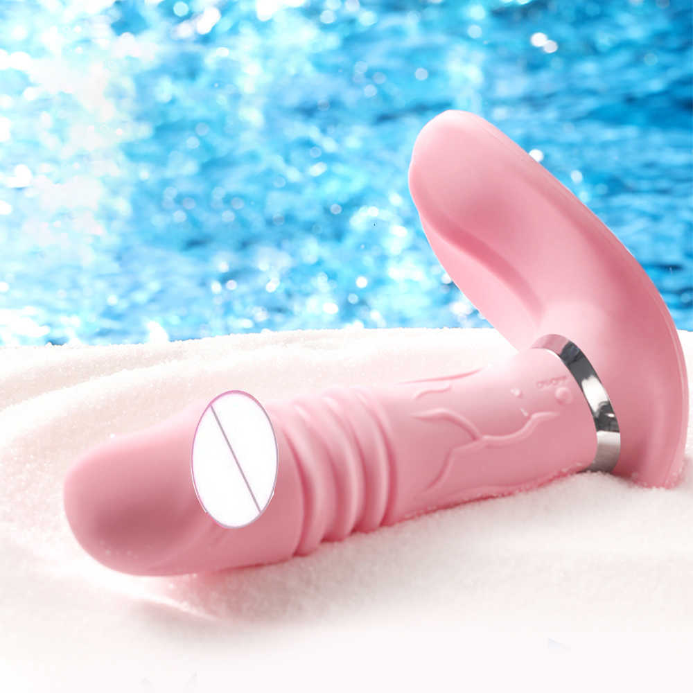 Intrekbare dildo-vibrator Draagbaar Verwarmde G-spot Vaginale stimulator Draadloze afstandsbediening Volwassene