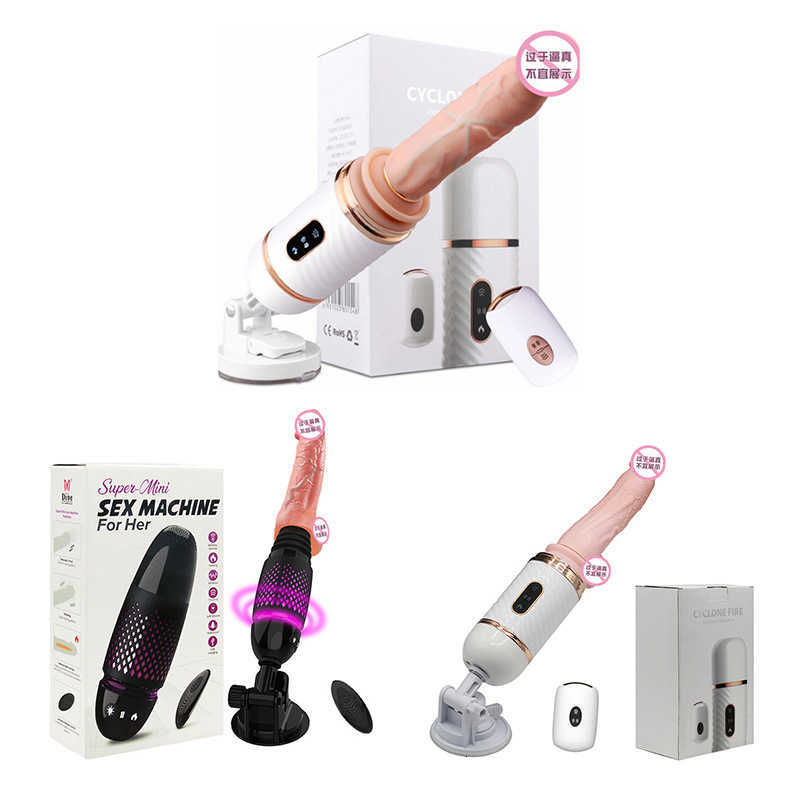Pistolet de pompage de Masturbation automatique avec télécommande sans fil, vibrateur de gode télescopique pour femmes