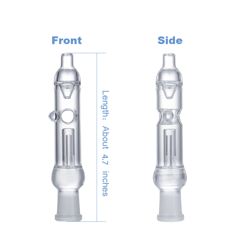 CSYC NC018 Kit fumatori Previene il reflusso Mini tubi con filtro in vetro con chiodi in titanio da 14 mm o Custodia con cerniera strumento Dab con punta al quarzo reale al 100%