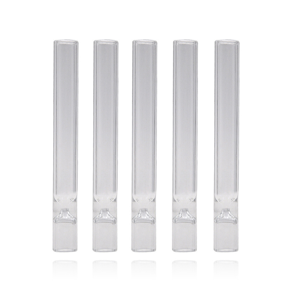 Pipes à fumer Pipe à fumée en verre, haute transparence, tube droit, buse d'aspiration en verre, 100 mm, diamètre intérieur, 7 mm