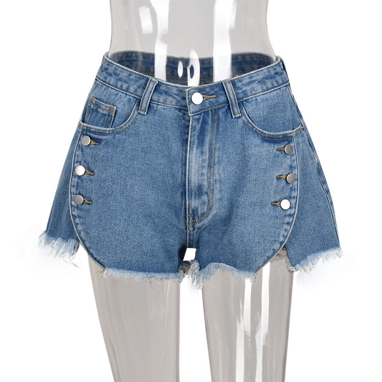 Shorts Women's Plus size Summer sexy hot girl ultra short Wide leg Loose fit denim shorts P230530