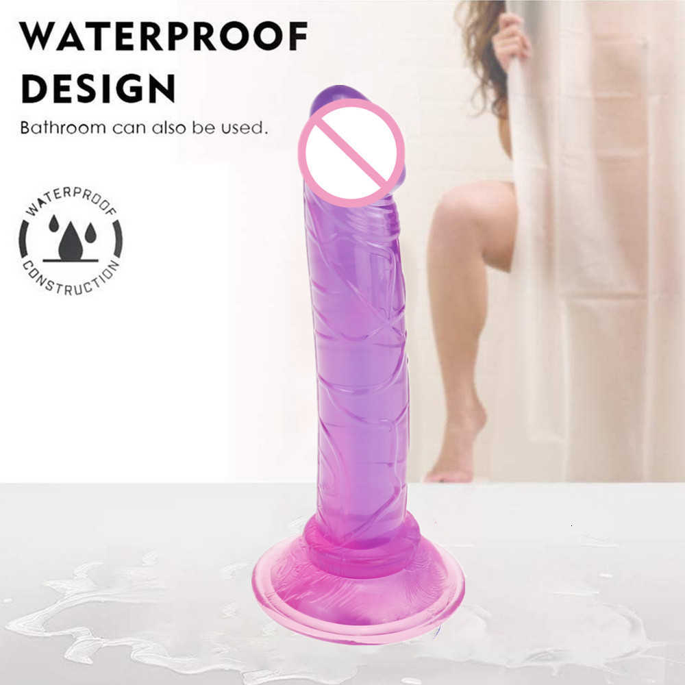 Realistic Dildo Anal Masturbator Crystal Jelly for Couples Woman Suction Cup Penis Thrusting Plug