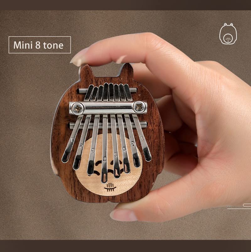 Kalimba thumb piano 8 teclas mini kalimba cat finger piano adequado para presente com lindo pingente