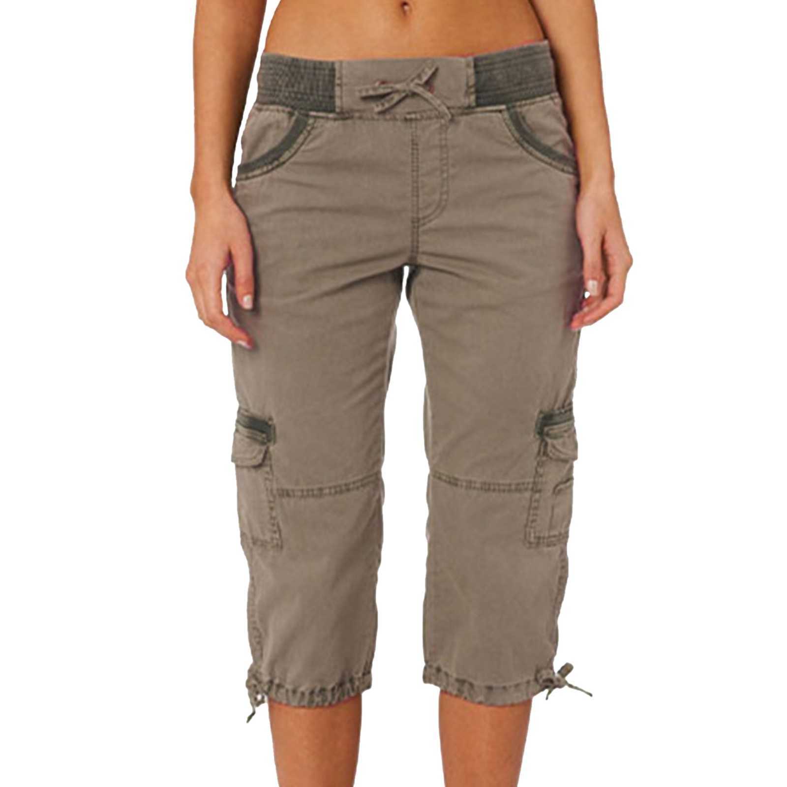 Shorts Multi Pocket Byxor utomhus Y2K Women's Street Clothing Sport Cutting Pants Ultra Thin Cargo Pantalones P230530