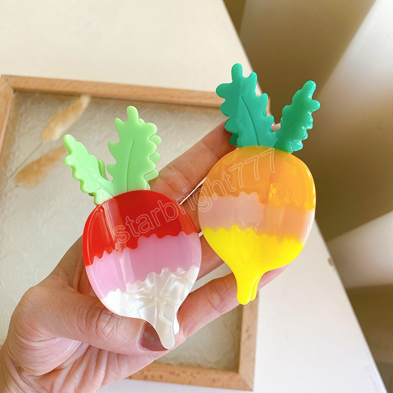 Cute Colorful Carrot Rabbit Hair Claw Clips Girly Acetate Acetic Acid Crab Hair Clip Catch Crab Clip Hair Accessories