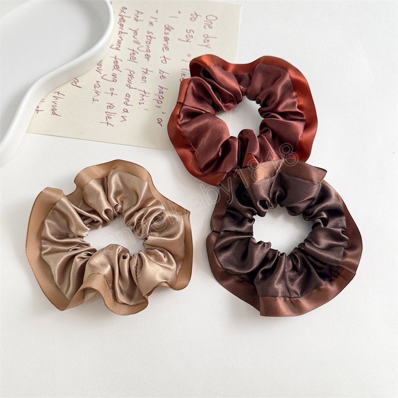 Soft Scrunchies Hairbands For Women Silk Satin Rubber BandsElastic Hairbands Skin-friendly Headwear Hair Rope Accessories