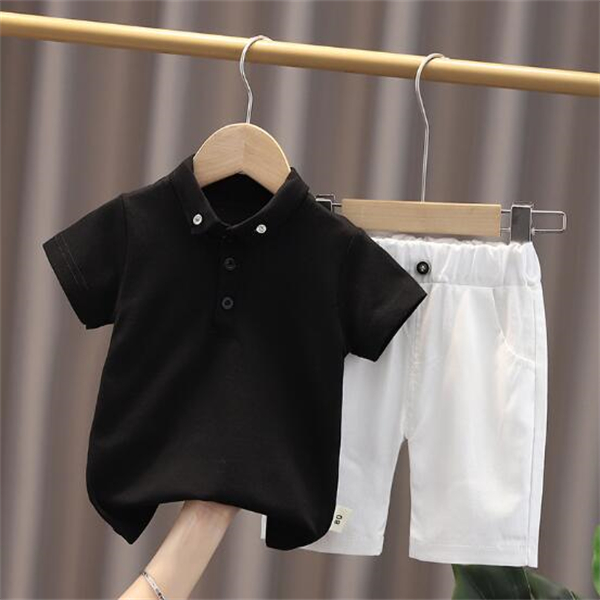 New Fashion Clothing Set Preschool Children's Short Sleeve T-shirt Top Shorts Children's Gentleman Set