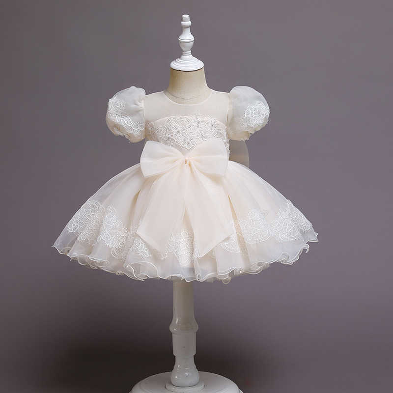 Robes pour filles Filles Bubble Sleeve Anniversaire Flower Girl Dress Enfants Big Bow Fluffy Princess Dress Enfants Toddler Girl Vêtements AA230531