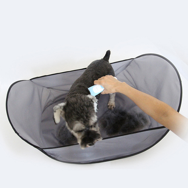 Pet Shearing Bid Pup Tent Puppy Haircutting Cape Hair Catcher Tool Dog Cat Grooming Apron Pets Hair Remover Tool Accessories