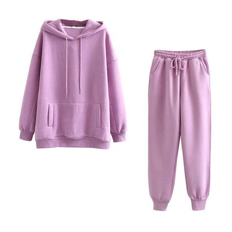 Tracksuits Women's casual sweatshirts pants lounge sportswear autumn and winter clothing hoodies thick sets P230531