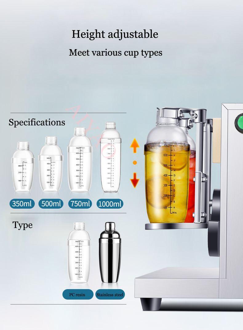 Automatic Milk Tea Shaking Machine Stainless Steel Bubble Tea Shaker Milkshake Mixer Machine