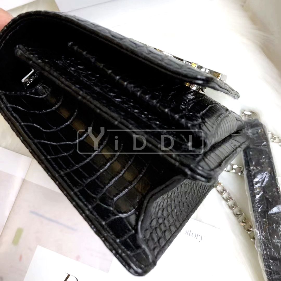 Mode crocodile brillant chaîne sac à bandoulière sac à bandoulière sac à main designer sac à main femme sac