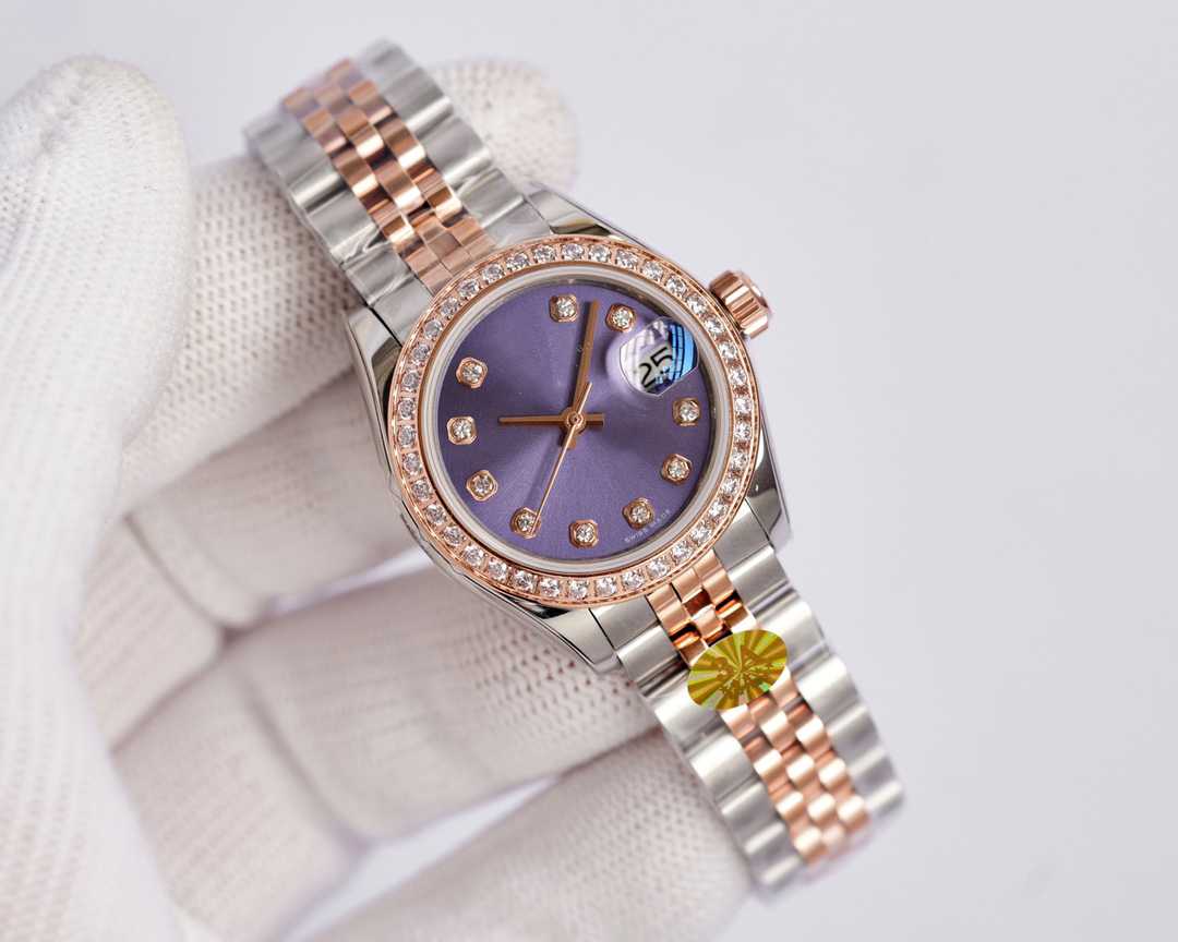 Gold Watch Designer Watches Męski zegarek Para wysokiej klasy Watch Nowa krzywa Rhombus 28 mm Automatyczna moda Moda Automatyczna Fabryka Zegarek