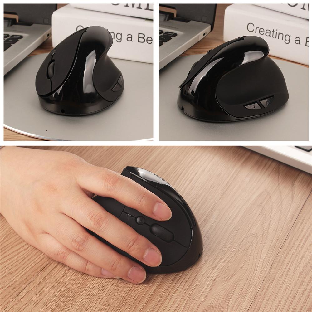 Mice Ergonomic Vertical Wireless Mouse 1600 DPI Optical Mice 2.4G Wireless Gaming Mice Rechargeable Office Mouse For PC Laptop