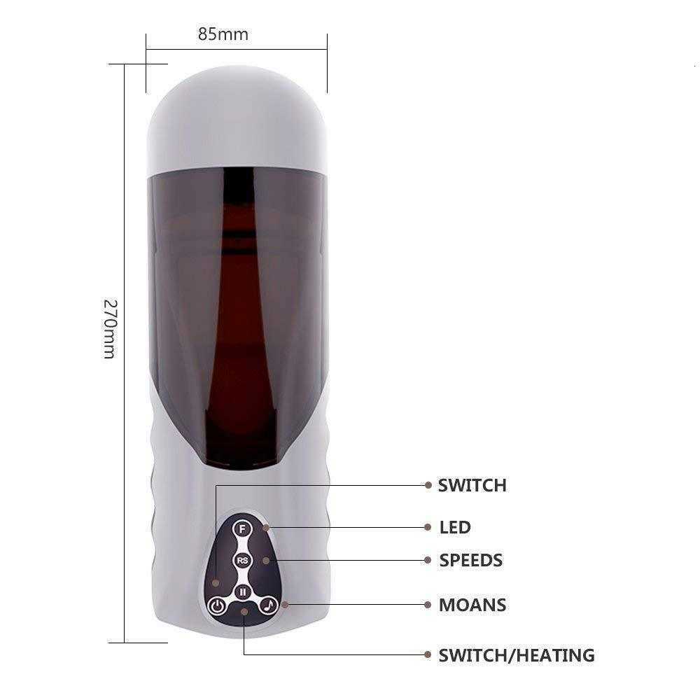 Masturbateur automatique pour homme, tasse de succion chauffante, avion télescopique, Machine à point culminant du vagin réel, pour homme adulte de 18 ans