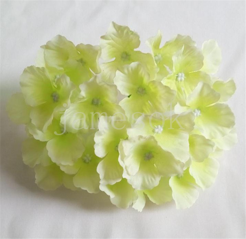 Tête d'hortensia simulée 18cm Incroyables fleurs décoratives colorées pour la fête de mariage soie d'hortensia artificielle de luxe bricolage décoration florale df135