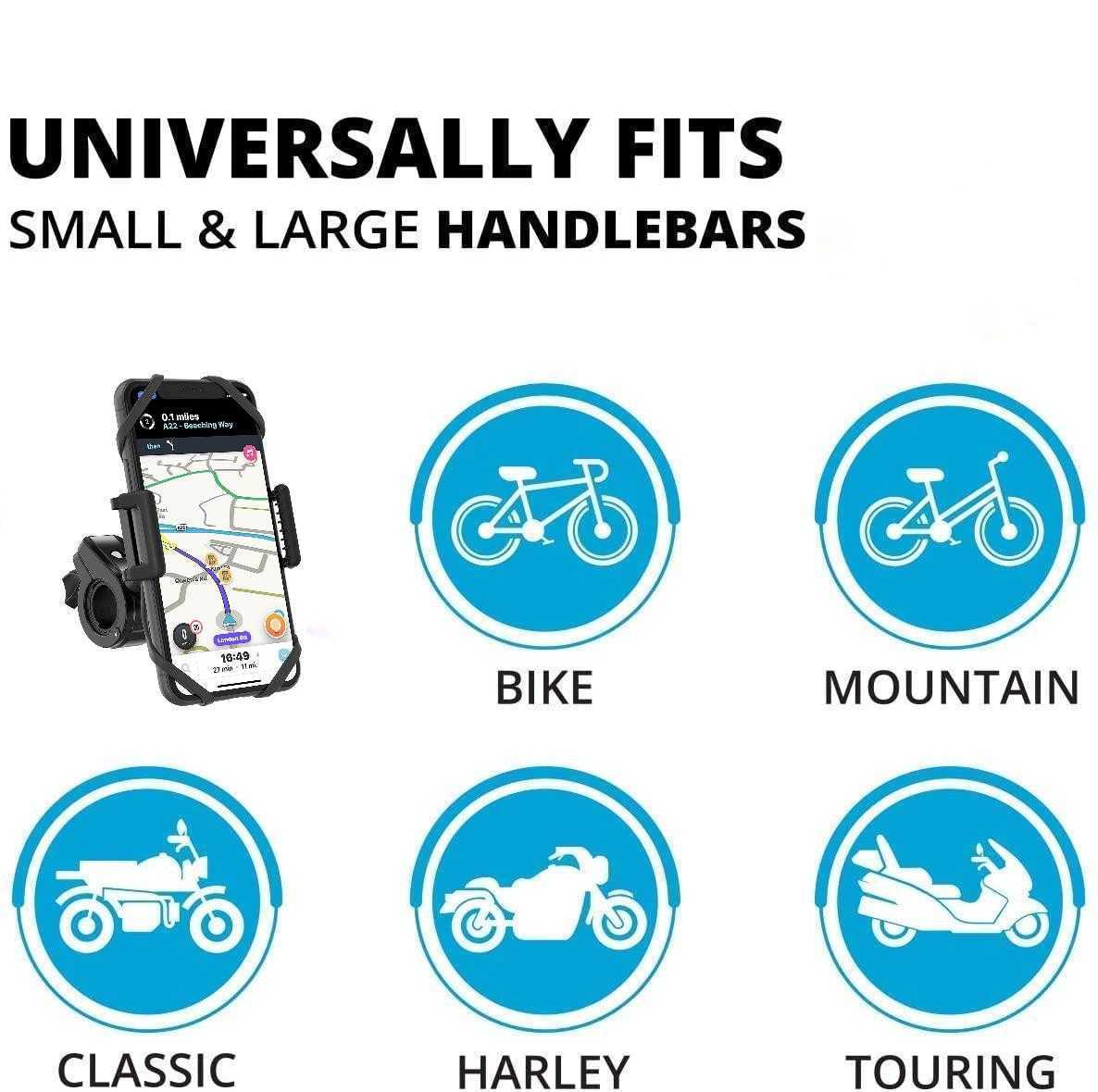 Supporto telefono universale bicicletta Supporto cellulare cellulare Supporto moto Celular iPhone Samsung Xiaomi GPS Staffa di montaggio