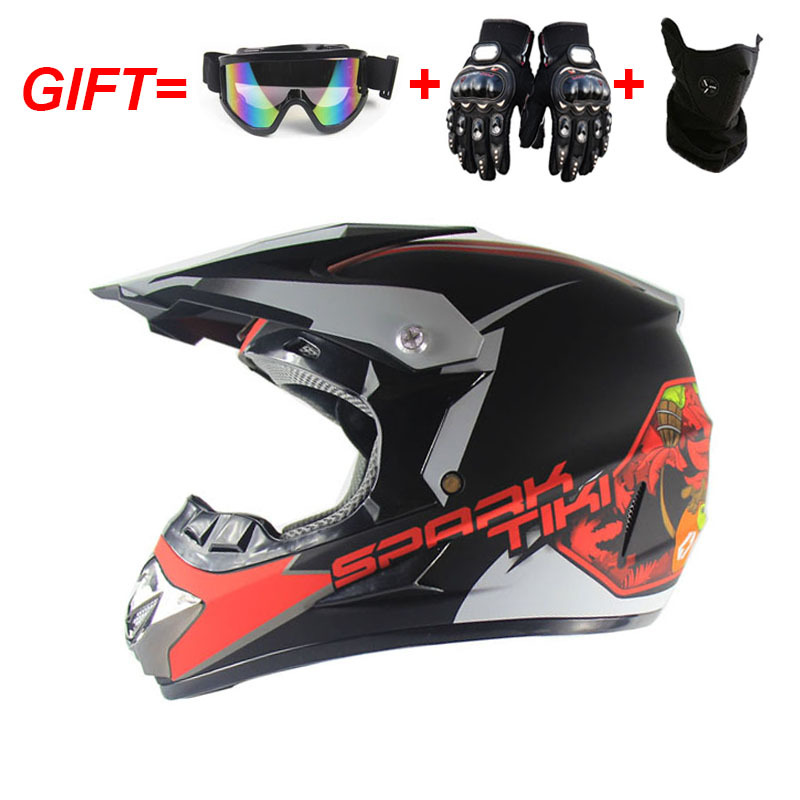 Motosiklet Kask S M L XL Erkek Femail Off Yol ATV Çapraz Motokros Kaskları Goggles Maske Eldivenleri ile Motosiklet Motosiklet