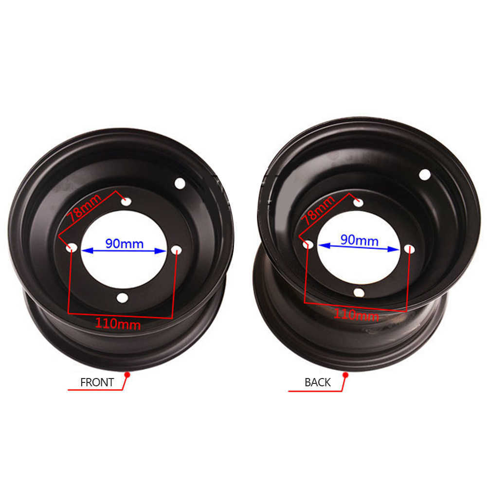 New 19x7.00-8/18x9.5-8 Wheel Rim Hub 8 Inch Steel Front Rear Hub Four-wheeled ATV Buggy Karting Lawn Tire Bearing Accessories