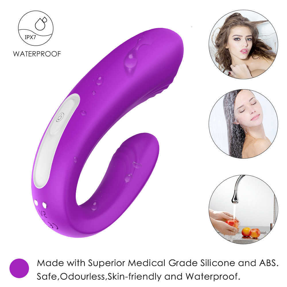 Massager erotisk trådlös vi delar vibe fjärrkontroll u form dildo vibrator g spot clitoris stimulator par vuxen för kvinna