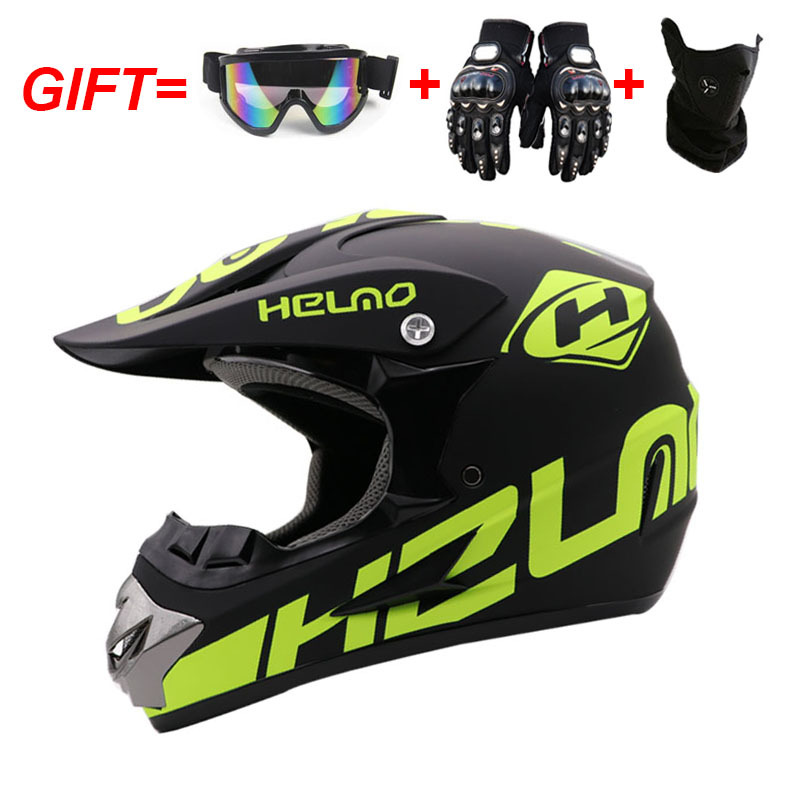 Casque de moto S M L XL pour hommes et femmes, tout-terrain, ATV, Cross, Motocross, course, avec lunettes, masque, gants