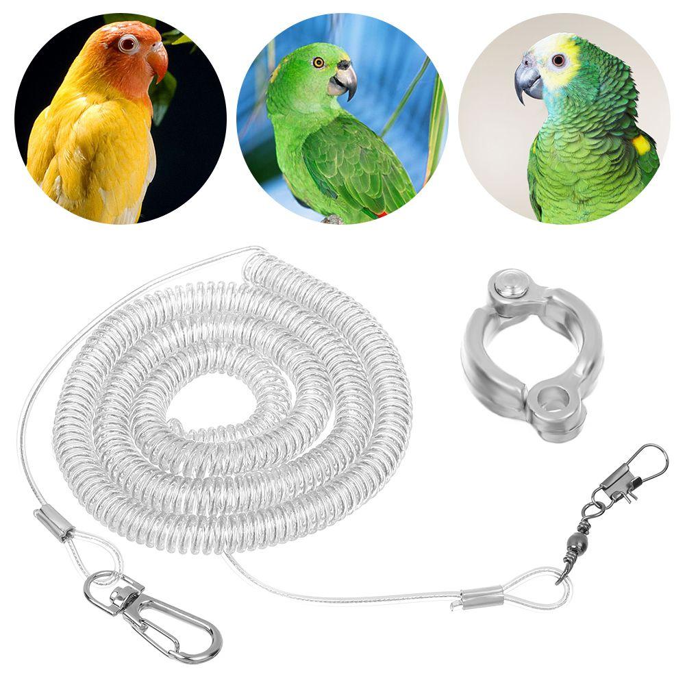 Training Antibite Leg Ring Harness Parrot Bird Flying Training Leash Ultralight Flexible Rope Outdoor Macaw Cockatiel Starling