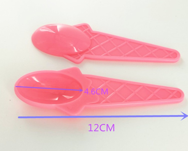 Ice Cream Spoon Plastic Dessert Yogurt Cake Spoon Summer Children Kids Birthday Party Supplies LX61